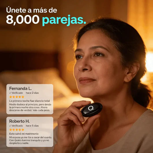 Quies™ - Silencia los ronquidos desde la primera noche (PACK dispositivo + parches para 100 noches)