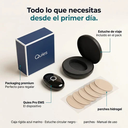Quies™ - Silencia los ronquidos desde la primera noche (PACK dispositivo + parches para 100 noches)