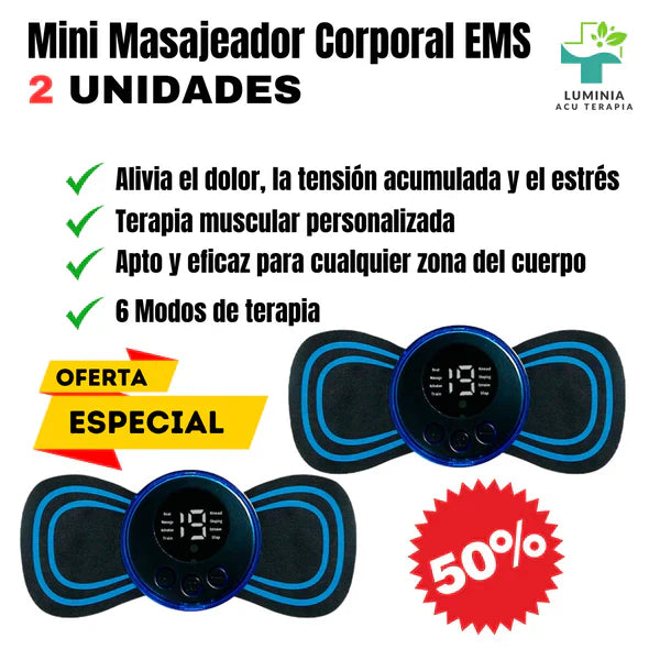 Mini Masajeador Corporal con Electroestimulación [Alivia Molestias Musculares]